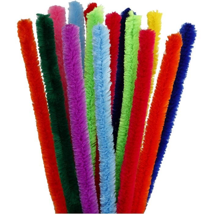 Piprensare, L: 30 cm, tjocklek 15 mm, mixade färger