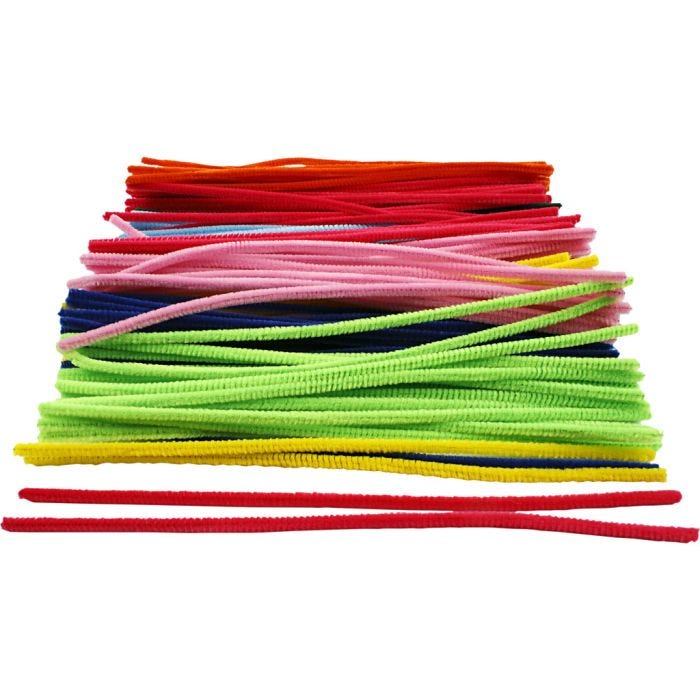 Piprensare, L: 30 cm, tjocklek 6 mm, mixade färger