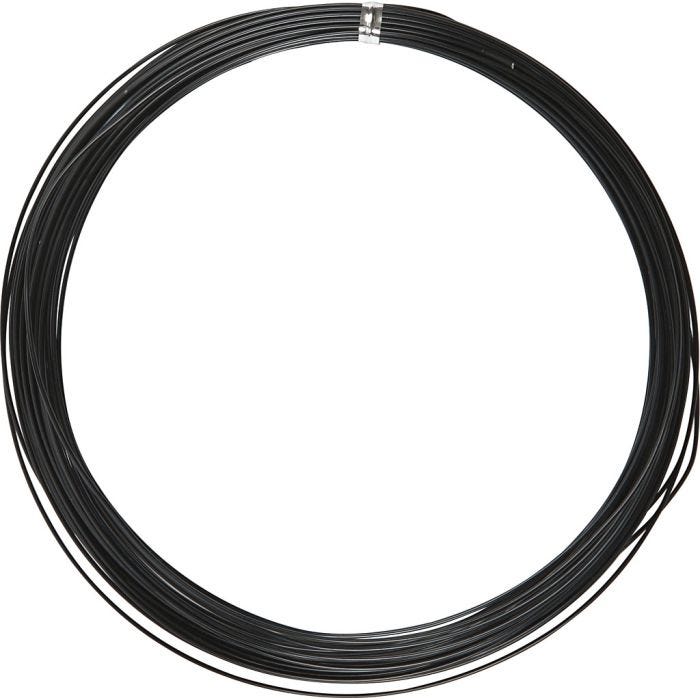 Aluminiumtråd, Rund, tjocklek 1 mm, svart, 16 m/ 1 rl.