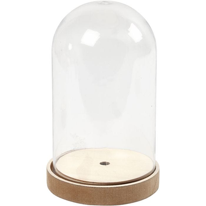 Kupa på träfot, H: 18 cm, Dia. 11 cm, 1 förp.