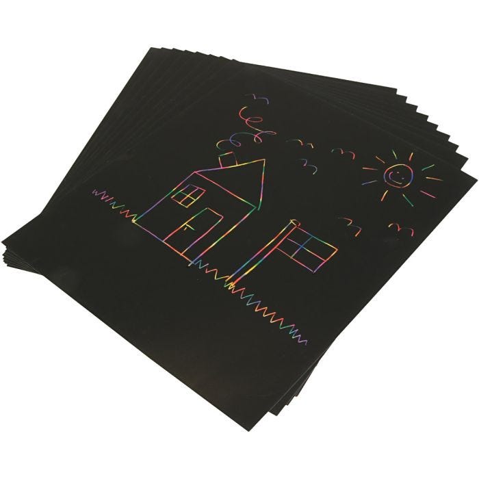 Skrappapper, ark 25x30 cm, 10 ark/ 1 förp.