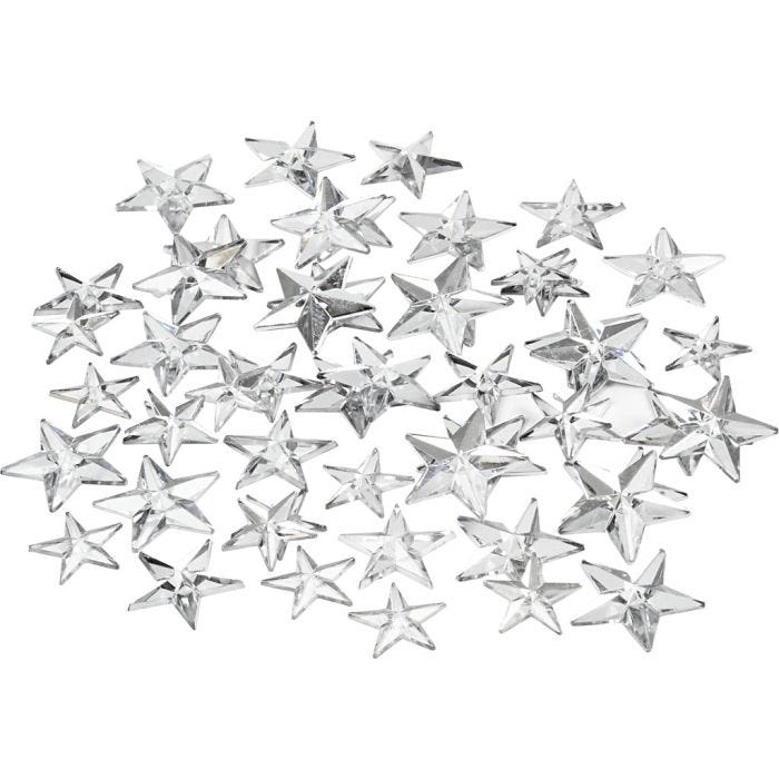 Rhinestones, stl. 11+12+16 mm, silver, 360 st./ 1 förp.