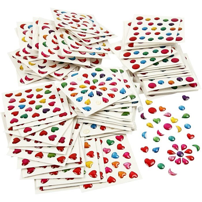 Ministickers, stl. 7-11 mm, 100ark/ 1 förp.