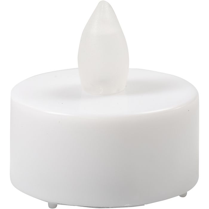 LED Värmeljus, H: 35 mm, Dia. 38 mm, vit, 24 st./ 1 förp.