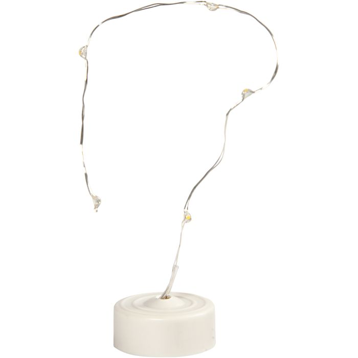 LED ljusslinga, L: 27 cm, silver, 1 st.