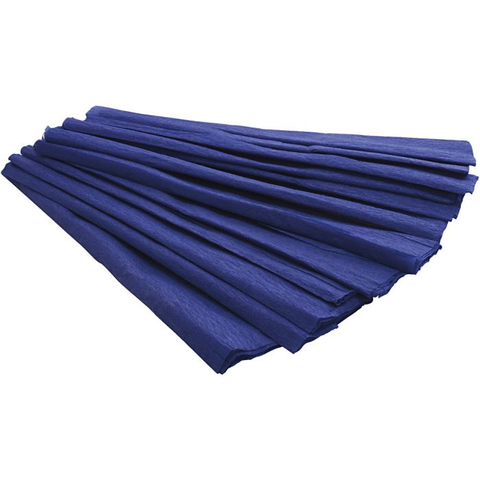 Kräppapper, blå, 10 ark/ 1 förp.