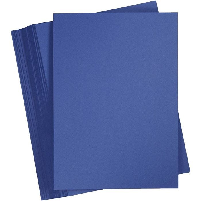 A6, ark 105x148 mm, 180 g, mörkblå, 100 ark/ 1 förp.