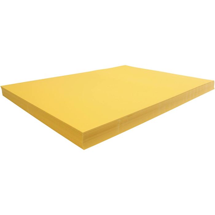 Kartong, ark 50x70 cm, 270 g, solgul, 100 ark/ 1 förp.