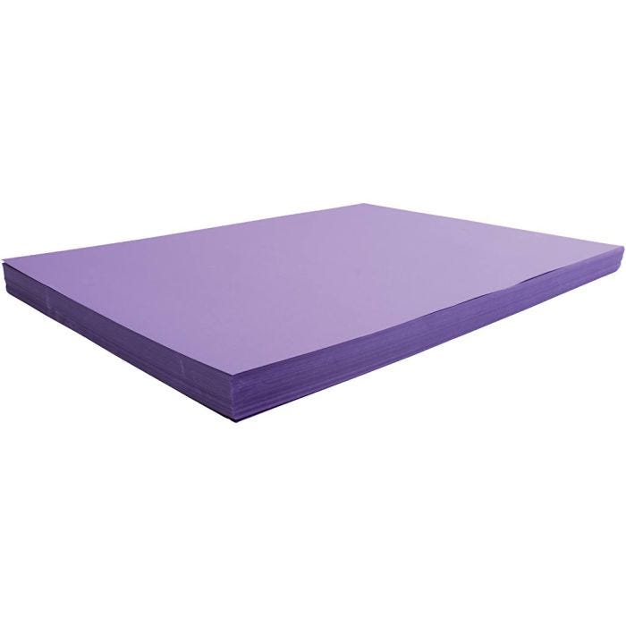 Kartong, ark 50x70 cm, 270 g, lila, 100 ark/ 1 förp.