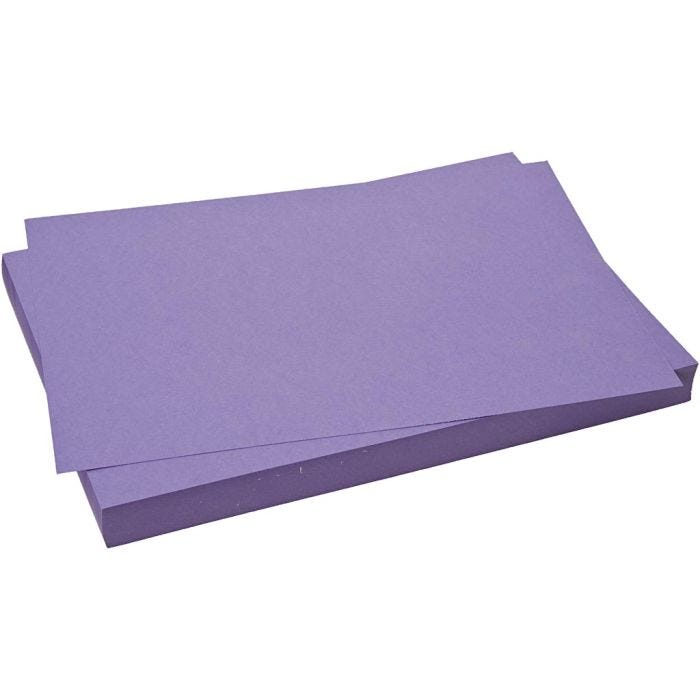 Kartong, ark 50x70 cm, 270 g, lila, 10 ark/ 1 förp.