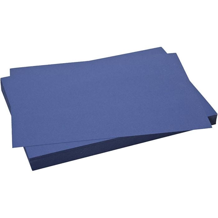 Kartong, ark 50x70 cm, 270 g, mörkblå, 10 ark/ 1 förp.