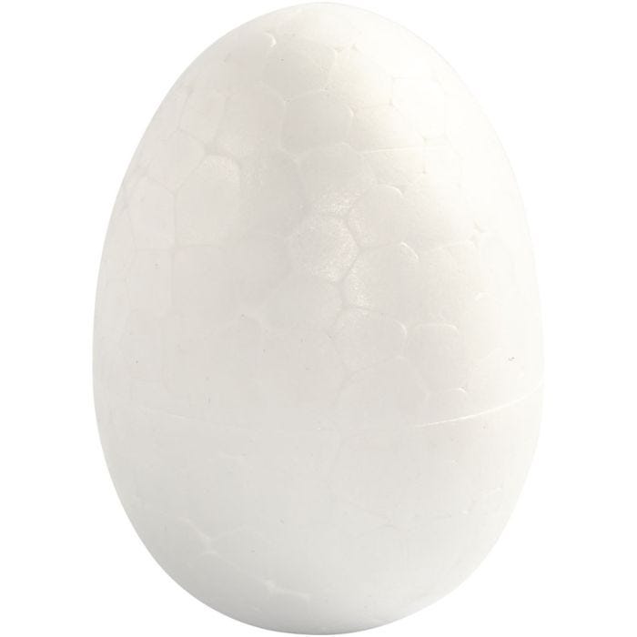 Ägg, H: 4,8 cm, vit