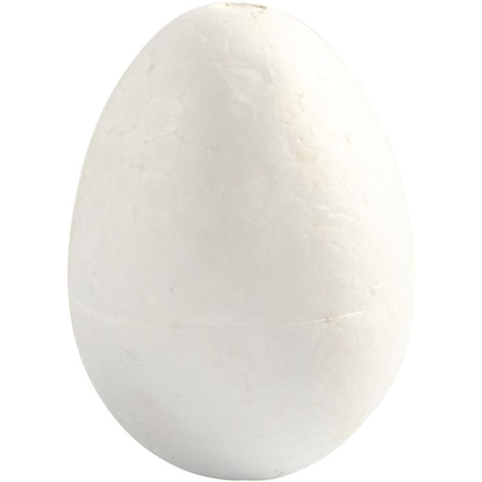 Ägg, H: 6 cm, vit