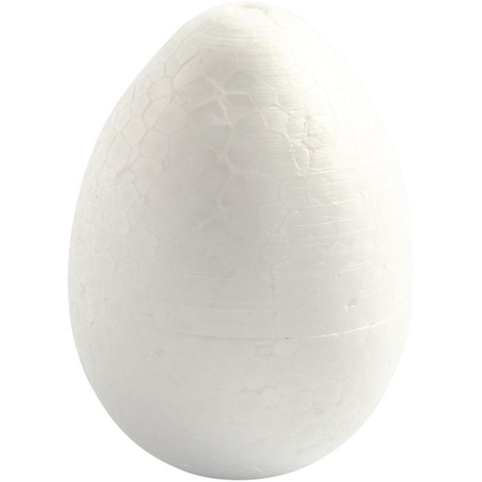 Ägg, H: 10 cm, vit