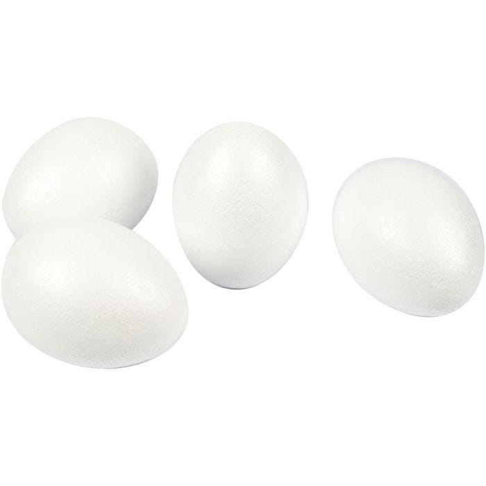 Ägg, H: 10 cm, vit
