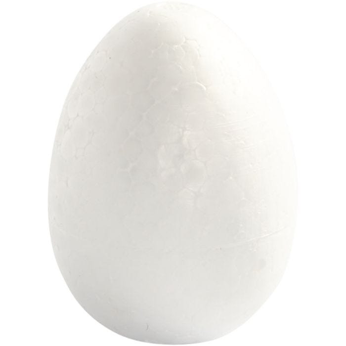 Ägg, H: 8 cm, vit