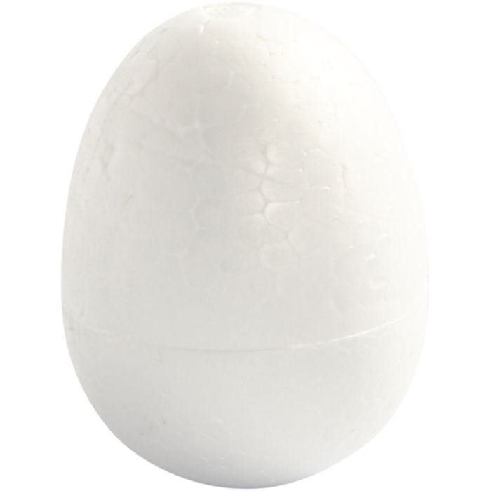 Ägg, H: 7 cm, vit