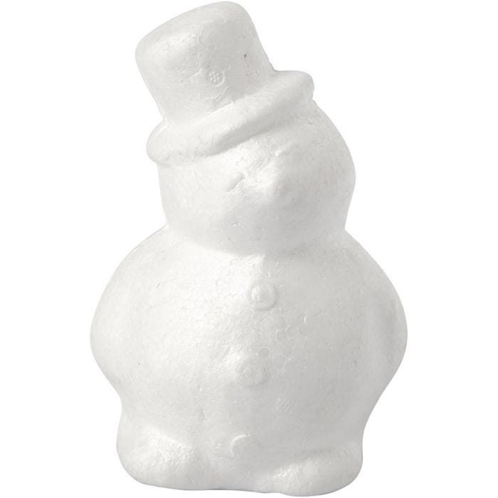 Snögubbe, H: 17 cm, vit, 1 st.