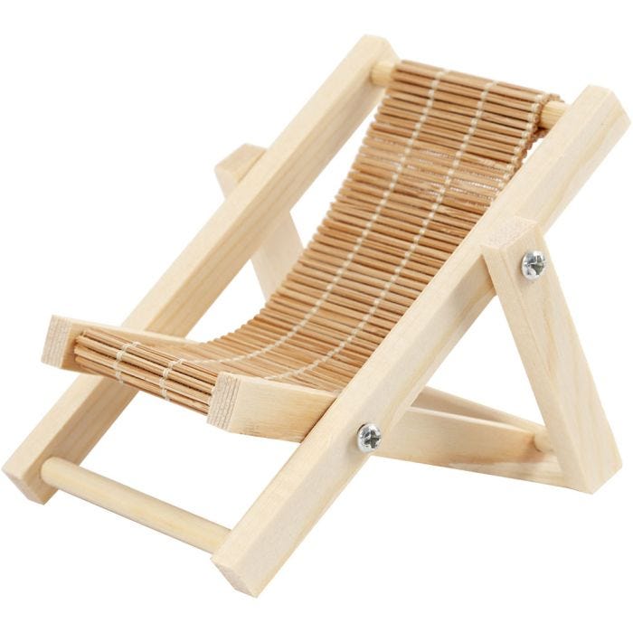 Strandstol, L: 9,5 cm, B: 7,5 cm, 1 st.