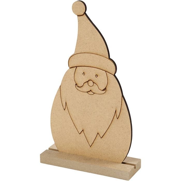Julfigur, Tomte, H: 15 cm, D: 3 cm, B: 9 cm, tjocklek 3 mm, 1 st.