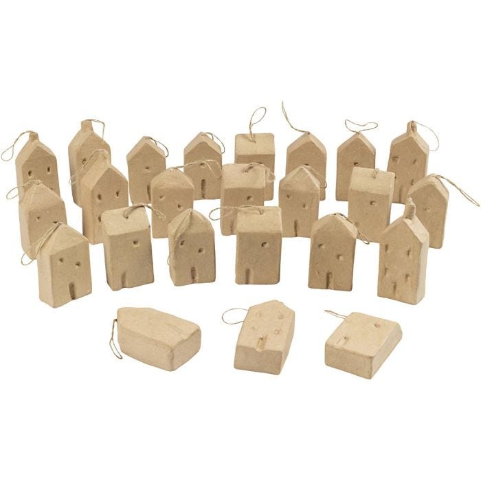 Hus, H: 9,5-12 cm, L: 5,5-6,5 cm, B: 3 cm, 24 st./ 1 förp.
