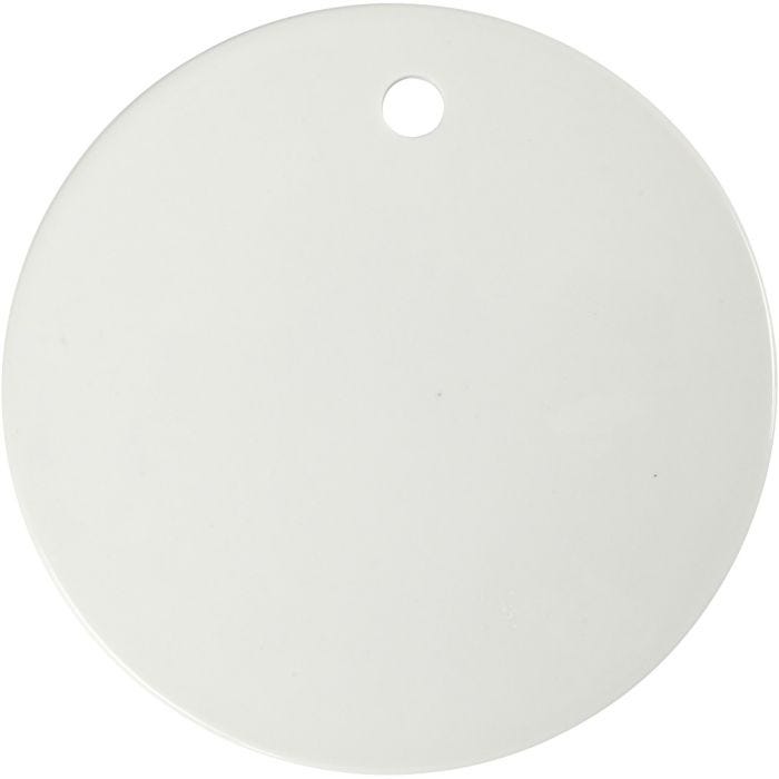 Platta, Dia. 15 cm, tjocklek 0,5 cm, vit, 1 st.