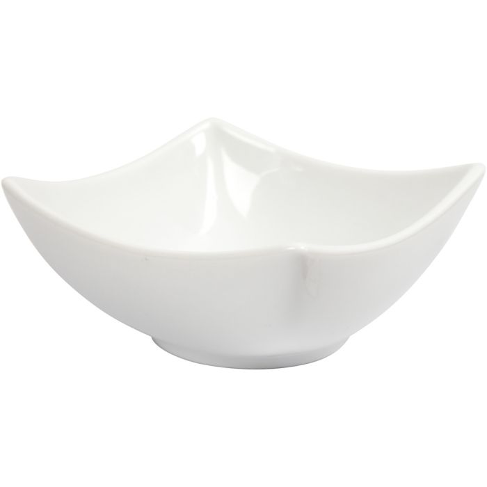 Skål, H: 4,5 cm, Dia. 10 cm, vit, 2 st./ 1 förp.