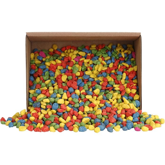 Mosaiksten, stl. 8-10 mm, tjocklek 5 mm, starka färger, 2 kg/ 1 förp.