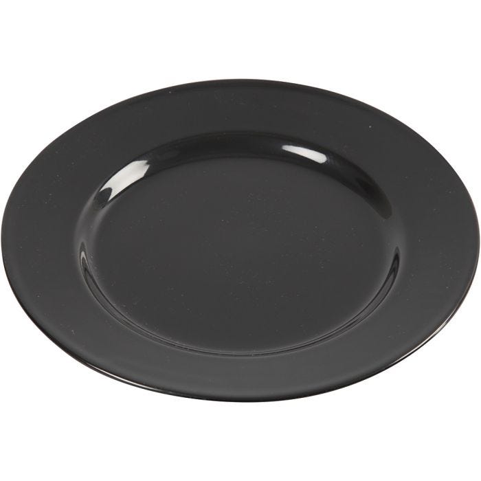 Assiett, Dia. 19 cm, svart, 6 st./ 1 förp.