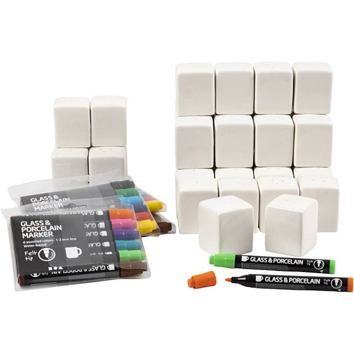 Klassrumsset med salt- och pepparkar, 1 set