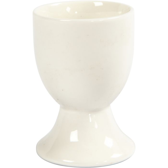 Äggkoppar, H: 6,5 cm, råvit, 12 st./ 1 förp.