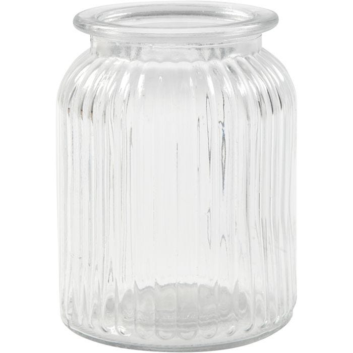 Glasburk, H: 14,5 cm, Dia. 11 cm, Hålstl. 7 cm, 6 st./ 1 förp.