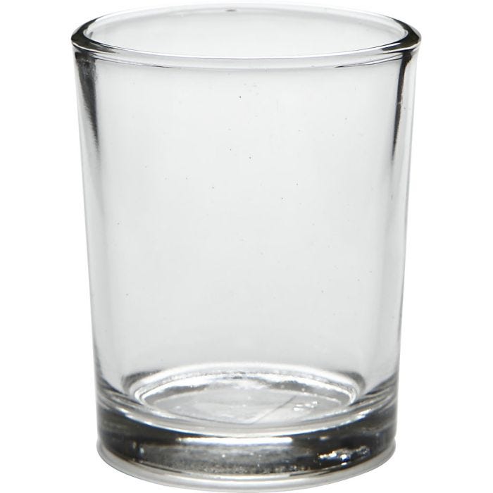 Värmeljusstakar, H: 6,5 cm, Dia. 4,5-5,5 cm, 120 ml, 12 st./ 1 förp.