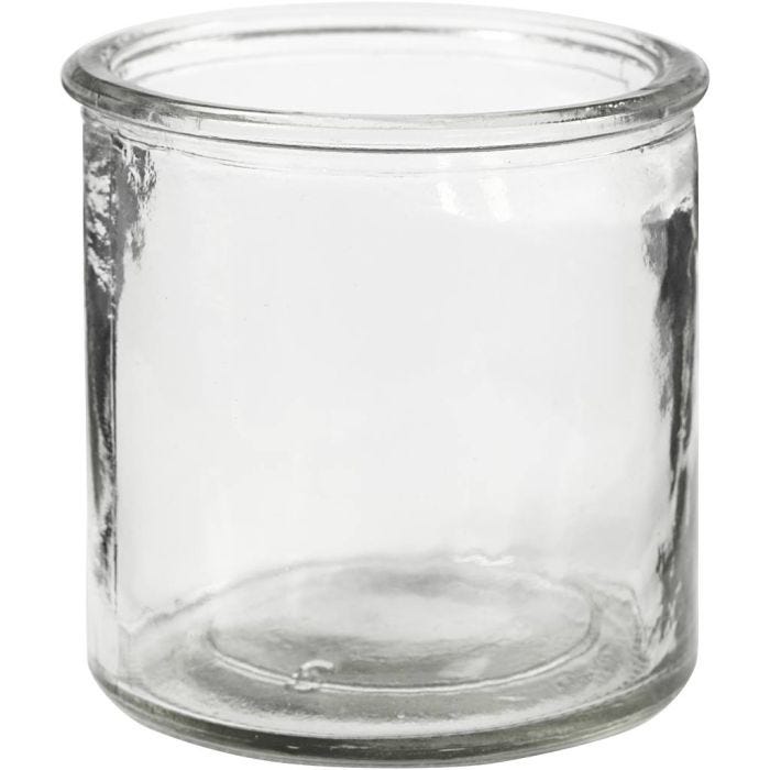 Ljusglas, H: 7,8 cm, 6 st./ 1 förp.