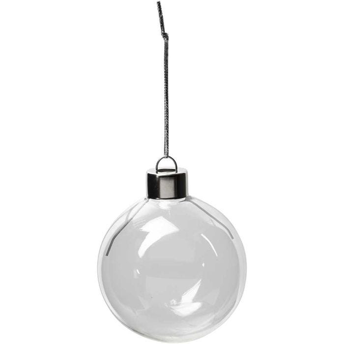 Glaskulor, H: 6,9 cm, Dia. 5,9 cm, transparent, 8 st./ 1 förp.