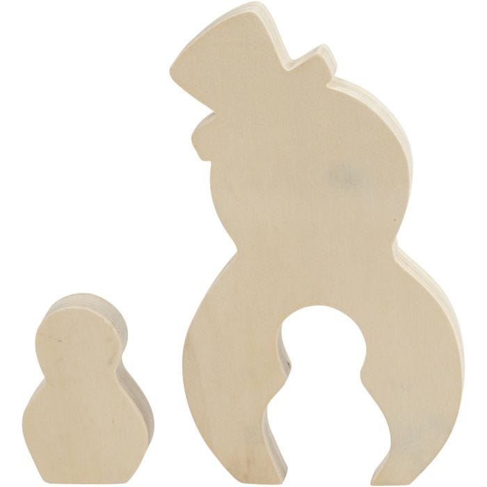 2i1 figur, snögubbar, H: 7,7+20 cm, D: 2 cm, B: 5,3+11,3 cm, 1 set