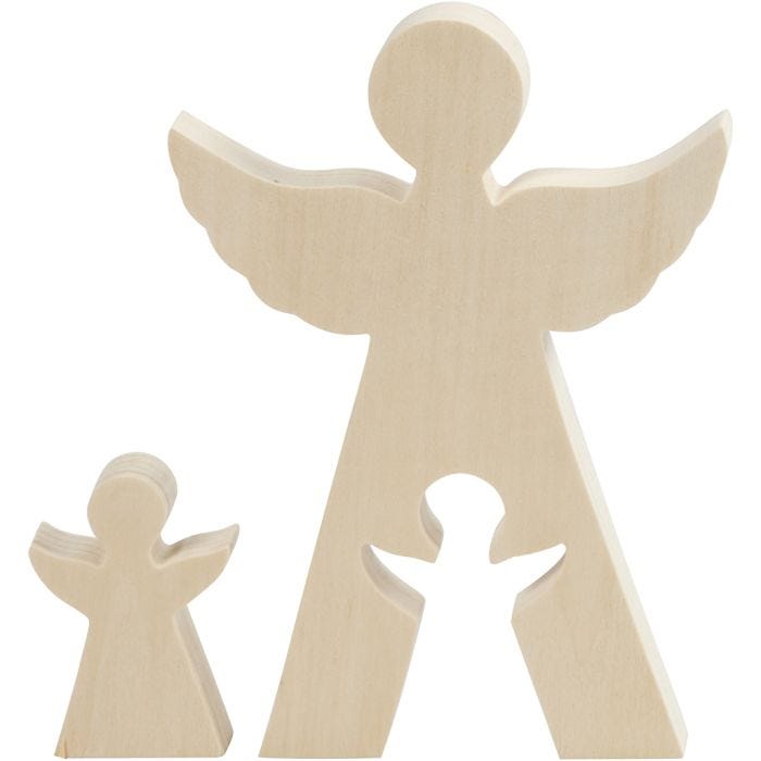 2i1 figur, änglar, H: 7,8+20 cm, D: 2 cm, B: 4,5+14,3 cm, 1 set