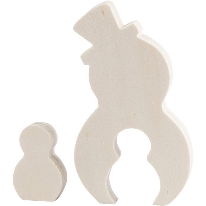 2i1 figur, snögubbar, H: 4,5+11,5 cm, D: 1,2 cm, B: 3+6,5 cm, 1 set