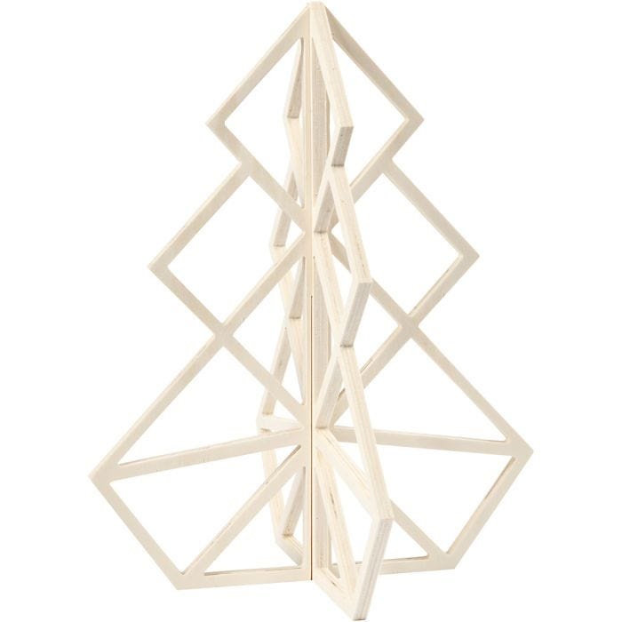 3D Julgran, H: 40 cm, B: 32 cm, 1 st.