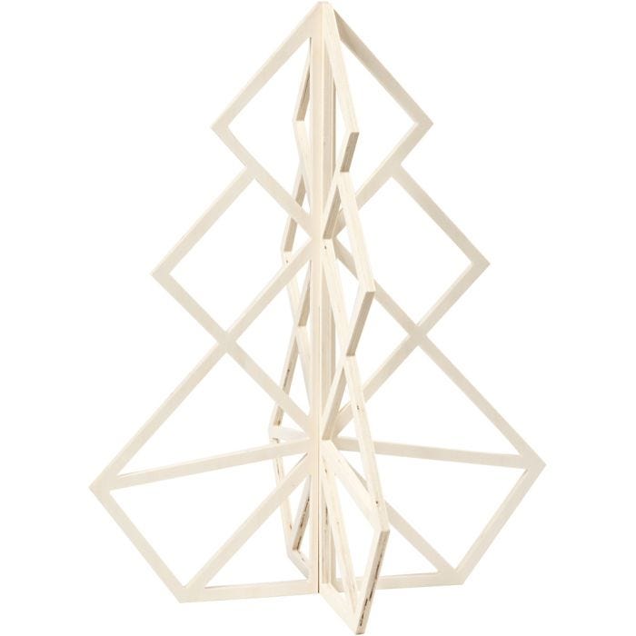 3D Julgran, H: 60 cm, B: 48 cm, 1 st.