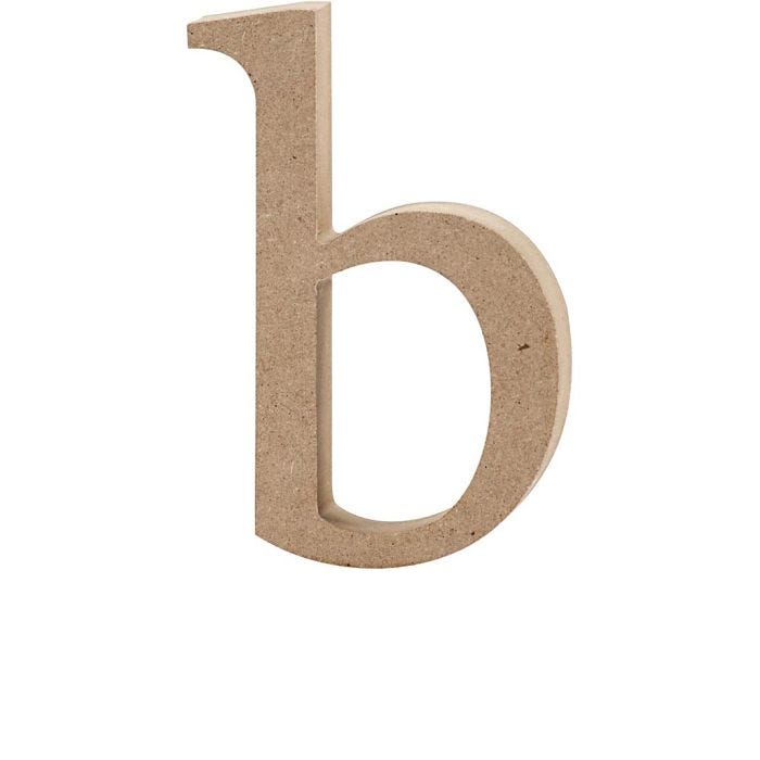 Bokstav, b, H: 13 cm, tjocklek 2 cm, 1 st.