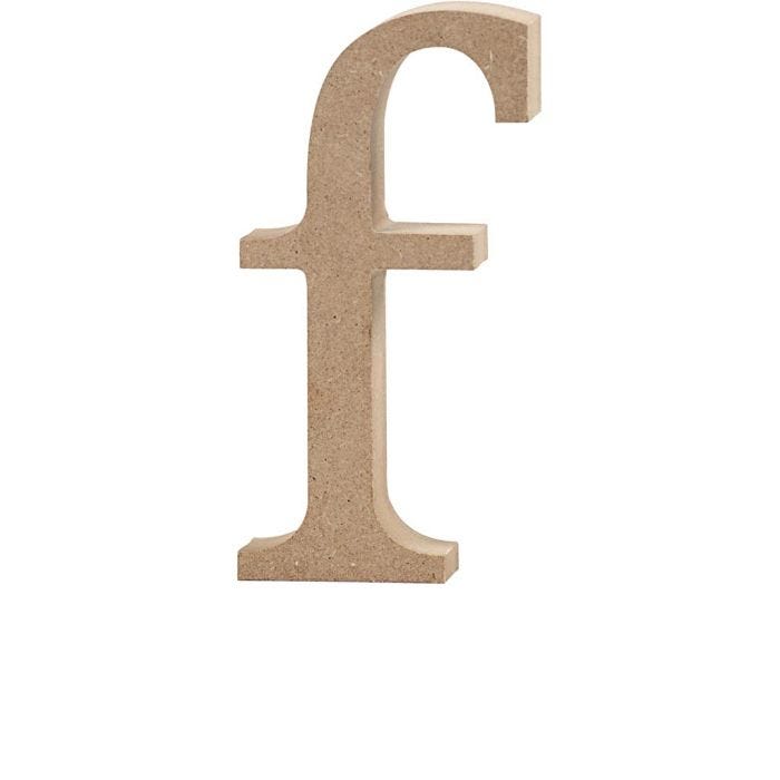 Bokstav, f, H: 13 cm, tjocklek 2 cm, 1 st.
