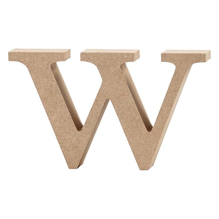 Bokstav, w, H: 8 cm, tjocklek 2 cm, 1 st.