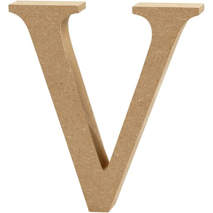 Bokstav, V, H: 13 cm, tjocklek 2 cm, 1 st.