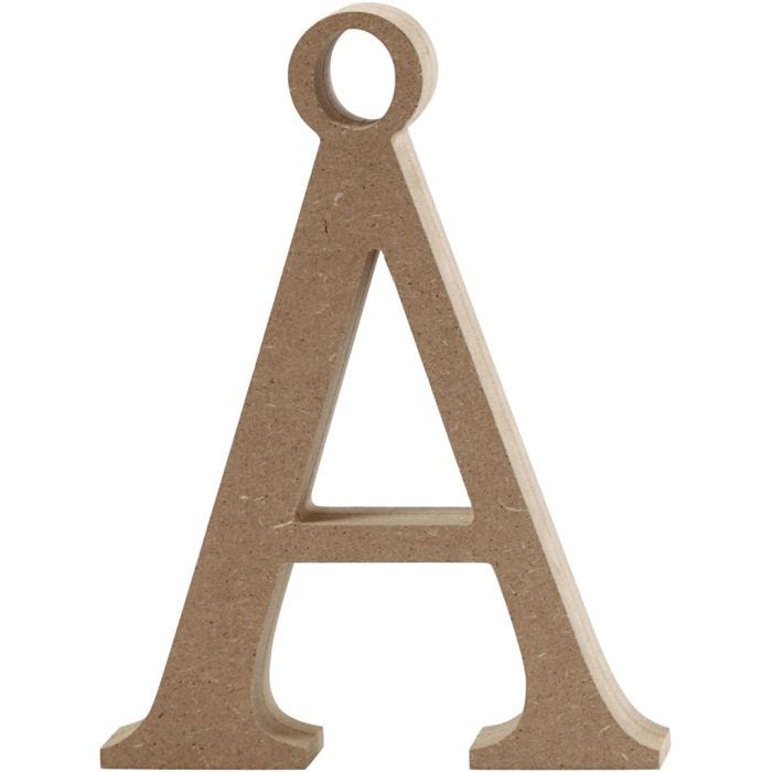 Bokstav, Å, H: 15,5 cm, tjocklek 2 cm, 1 st.