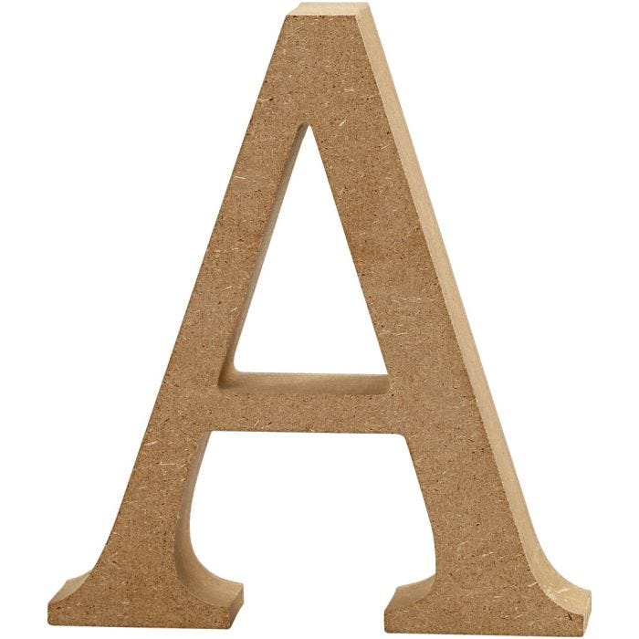 Bokstav, A, H: 8 cm, tjocklek 1,5 cm, 1 st.
