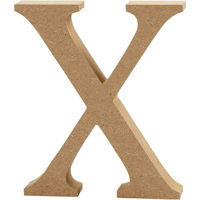 Bokstav, X, H: 8 cm, tjocklek 1,5 cm, 1 st.