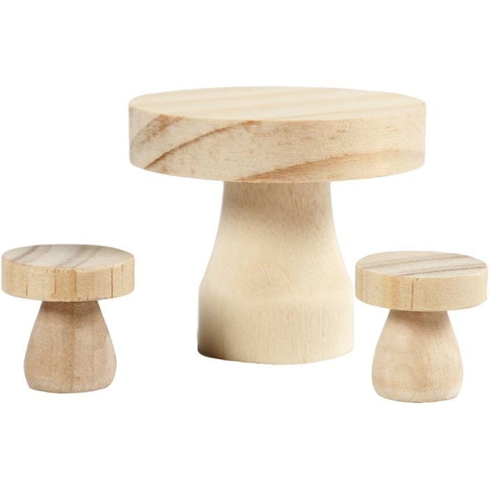 Möbelset, stl. 2,5x2,5 cm, 1 set