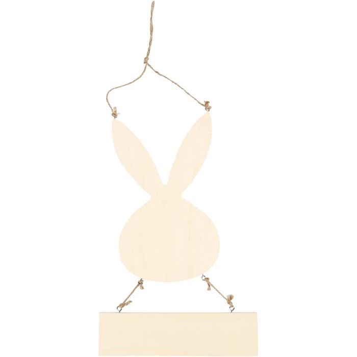 Hare med skylt, H: 29,5 cm, B: 19,2 cm, 1 st.