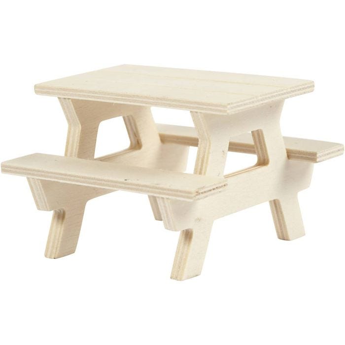 Bord/bänkset, H: 5,5 cm, L: 8 cm, 1 st.